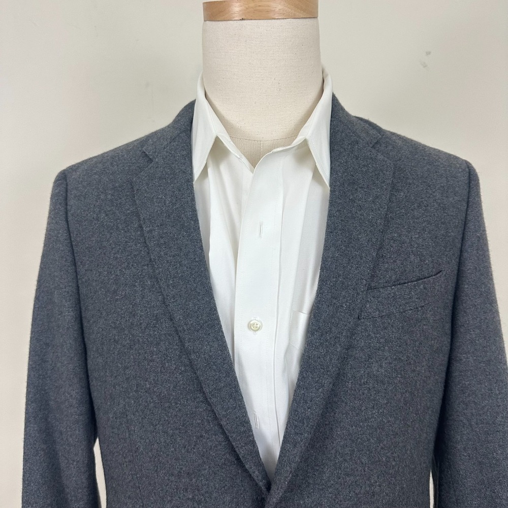 J.Crew Ludlow Sport Coat Gray Cashmere Tollegno 1900 Men 40S Flaw